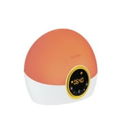 Lumie Bodyclock Rise 100 LED Wake-up Light Sunrise Alarm Clock feat. Sunset, White/Yellow