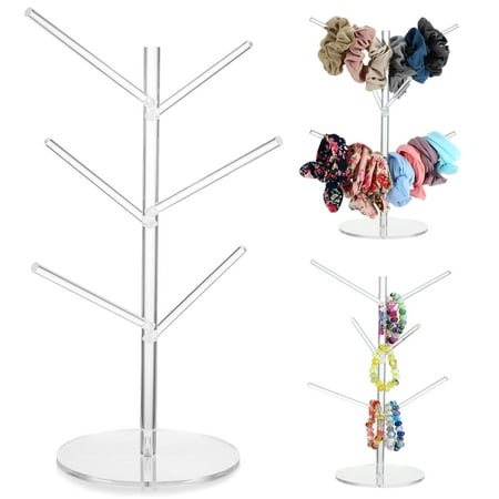 

Acrylic Scrunchie Holder Organizer Stand Angled Branches Scrunchie Holder Stand Accessories Jewelry