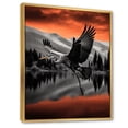 thumbnail image 2 of Designart "Orange Grey Heron beautyful Heron In Autumn III" Animals Floater Framed Canvas Wall Art, 2 of 7