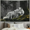 thumbnail image 2 of BCIIG  Wolf Wall Decor Forest Lone Wolf Fabric Tapestry Throw Dorm Bedroom Art Home Decor Tapestry Wall Hanging 40x60inch, 2 of 6