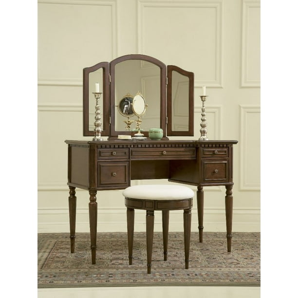 Powell 3 Piece Vanity Mirror And Bench, Vanity Mirror And Bench Set