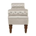 thumbnail image 5 of GZXS End of Bed Bench, 51.5" Velvet Upholstered Indoor Bench with Arms and Solid Wood Legs, Modern Design for Bedroom Living Room, Champagne, 5 of 6