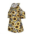 thumbnail image 4 of AMERTEER Blouse Décontractée à Manches Courtes Imprimée 3D Col en V Sexy pour Femmes, 4 of 6