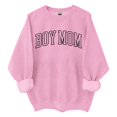thumbnail image 2 of Boy Mom Sweatshirt Unisex Adult Crewneck Sweatshirt Soft Womens Sweatshirts No Hood Baggy Hoodie Fall Fashion Outfits Oversized Sweatshirt Basic Womens Crewneck Sweatshirts, 2 of 3