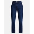 thumbnail image 6 of Time and Tru Women's High Rise Straight Leg Jeans, 30" Inseam Regular, Sizes 0-20, 10S-16S, 6 of 7