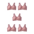 thumbnail image 1 of Qarigey Cierre frontal Belleza Espalda Cómoda Hasta sin costuras Sin deportes Sujetador cómodo, Sujetador cómodo informal para mujer. Rosa Type2 NO2, 1 of 6
