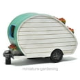 thumbnail image 4 of Touch of Nature 8" Turquoise Camper with Flowers - Spring Decor - Camper Decor - Tabletop Decor, 4 of 4