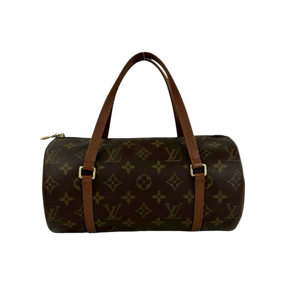 Pre-Owned LOUIS VUITTON Vintage Papillon 25 Monogram Leather Handbag Mini Boston Bag Brown 28415
