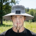 thumbnail image 4 of Solar USB Fan Bucket Hat, Summer Solar USB Dual Charging Fisherman Fan Hat, Men’s Strong Wind Portable Cooling Hat, Sun Hat for Outdoor Fishing Camping Hiking and Travel, 4 of 8