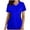 Blue #01, variant on Scrubs Tops for Women Solid Color Scrub Tops Comfortable and Practical Women Tops V-neck Short Sleeved Pocket Scrub Tops Women Stretchy