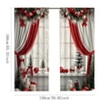 thumbnail image 3 of Bdday 2PCS European Curtains And Drapes Christmas Series Curtains Factory Sent Digital Printing Curtains, 3 of 3