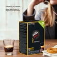 thumbnail image 4 of Caffe Vergnano Napoli Espresso Capsules – Original Line Compatible Pods – Medium Roast Arabica Robusta Blend, Intensity 10/10 – Italian Single-Serve Coffee With Dark Chocolate Spiced Notes–120 Count, 4 of 7