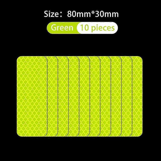 10pcs Reflective Warning Sticker Door Opening Stickers Diamond Wheel Reflective Strip Car Stickers W