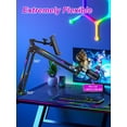 thumbnail image 2 of fafa-RGB Mic Boom Arm Stand - Mic Arm for Blue Yeti, QuadCast QuadCast S SoloCast, Fifine AM8, Rode, Shure SM7B, Razer, Elgato, Gaming Mic and All Microphones with RGB Light, 2 of 4