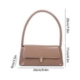 thumbnail image 3 of Women Shoulder Bag, Vintage Underarm Purse, Faux Leather Handbag, Curved Armpit Design, Medium Everyday Bag for Commuting and Dating, 3 of 6
