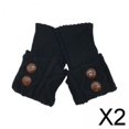thumbnail image 1 of 2x Puños de Bota para Mujer Accesorios de Ropa de Punto de Cable Botas Cortas de Invierno de Moda Calcetines Toppers Medias Calentadores de Piernas Pu 2 piezas, 1 of 8
