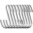 thumbnail image 1 of Paquete de 16 ganchos resistentes en forma de S para cocina, baño, dormitorio y oficina (paquete de 16, mediano, plateado), 1 of 3