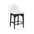 thumbnail image 3 of Meridian Furniture Waldorf Cream Boucle Fabric Stool, 3 of 8