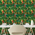 thumbnail image 3 of Ambesonne Christmas Peel & Stick Wallpaper for Home, Xmas Accessories Pine, 13"x72", Dark Green Brown and Red, 3 of 6