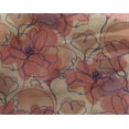 thumbnail image 5 of oneOone Georgette Viscose Light Beige Fabric Abstract Line Drawing Floral Sewing Material Print Fabric By The Yard 42 Inch Wide, 5 of 5