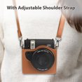 thumbnail image 2 of Protective PU Leather Camera Case for Fujifilm Instax Mini 99 - Brown, with Adjustable Shoulder Strap, Magnetic Button Closure, Removable Cover, Water-Resistant & Lightweight Design (12×13×6.5cm,, 2 of 6