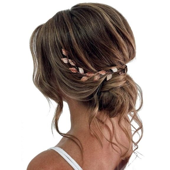 Leaf Bride Wedding Hair Vine Gold Hair Piece Bridal Hair Accessories for Women and Girls HV179 (Silver)
