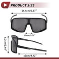 thumbnail image 4 of 1 Set de Gafas de Motocicleta Antideslumbrantes Tri-Acetato de Celulosa UV400 Gafas de Sol para Deportes al Aire Libre para Motocross, Moto de Tierra, ATV Lente Negra Marco Negro y Gris, 4 of 6