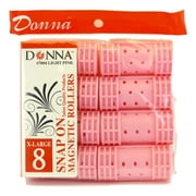 Donna Salon Quality Snap on Plastic Magnetic Hair Rollers (x-Large - 1-1/8")