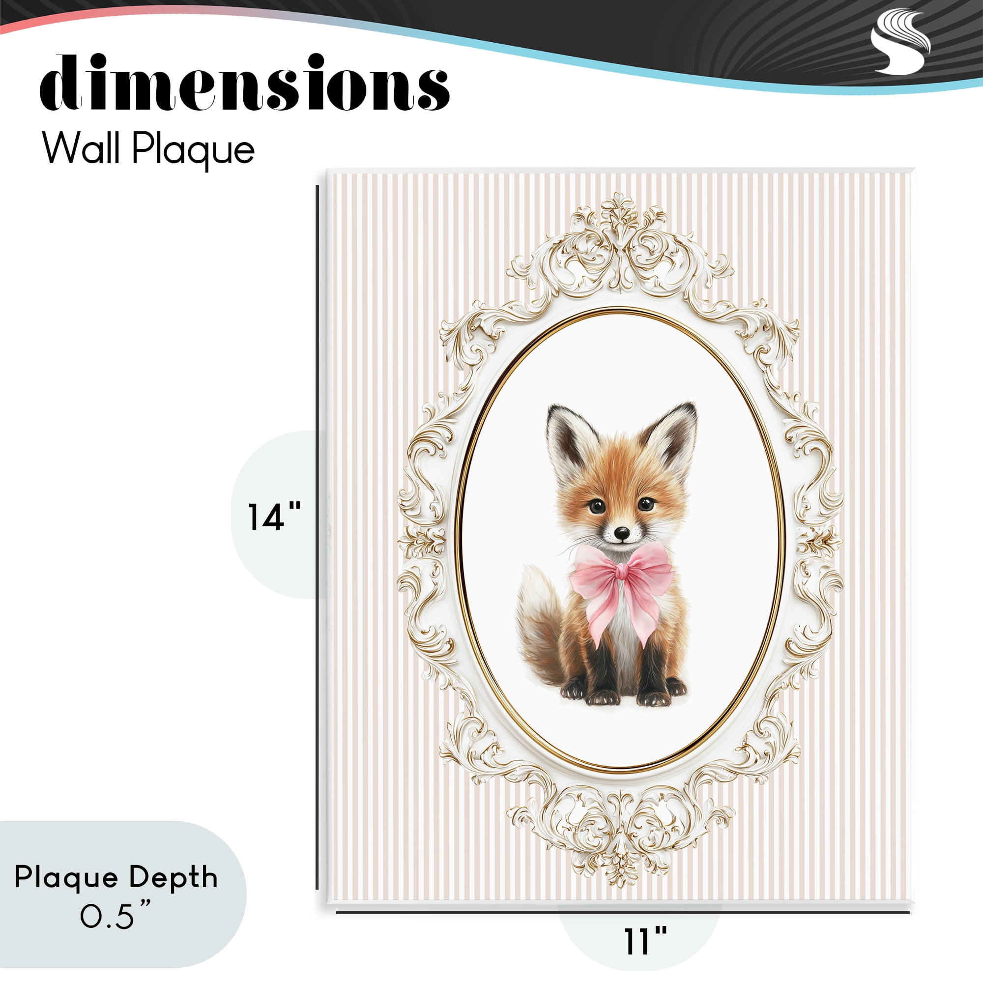 Stupell Industries Vintage Baby Fox Wall Plaque Art, design by Christine Simpson Art