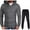 Dark Gray, variant on Levmjia Men Cargo Pants Relaxed Fit Men's Winter Plaid Sweatshirt Pants Sets Sports Suit Tracksuit