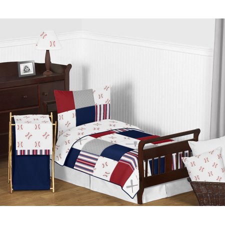 UPC: 0846480061953 | Baseball Patch 5 Piece Toddler Bedding Set by Sweet Jojo Designs