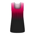 thumbnail image 4 of Wiyuqeen Printed Tank Tops for Women Trendy Pleated Square Neck Sleeveless Tops Casual Curved Hem Flowy Blouses Elegant Side Split Graphic Tees 2024 Tshirts, 4 of 5
