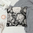 thumbnail image 2 of COMIO  Throw Pillow Cover Black and White with Floral Bouquet of Roses Daisy Blue Wild Flowers in Vintage Style Watercolor Decorative Pillow Case Home Decor Square Pillowcase, 2 of 5