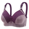 thumbnail image 2 of Swuxness Women's Push Up Wireless Bra, Womens Plus Size Bras, Women Comfortable Push Up Shaping Side Coverage Breathable Bra Purple, 36/80AB, 2 of 3
