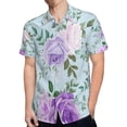 thumbnail image 4 of High Quality Hawaiian Shirts for Men Short Sleeve Aloha Beach Shirt Floral Summer Casual Button Down Shirts Blouses JOYLK6, 4 of 7