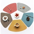 thumbnail image 2 of LINLIN Wedge Placemats, 4Pcs Fan Shaped PVC Washable Placemats for Dining Table Mat Non-Slip Placemat Set in Kitchen Accessories, 2 of 6