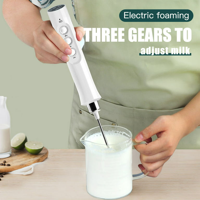 SPRING PARK Handheld Electric Milk Frother, 3 Speeds Foam Maker