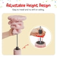 thumbnail image 6 of Furcato 92.1"-101.6" Adjustable Height Cat Tree, Floor to Ceiling Cat Tower, 7 Tiers Cat Climbing Tree with Hammock, Pink, 6 of 9
