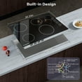 thumbnail image 5 of AMZGACHFKTCH 30 Inch Ceramic Cooktop with 4 Burners, 1200W, ETL Certified, 5 of 8