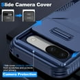 thumbnail image 4 of for Google Pixel 8 Rugged Case with Camera Lens Sliding Cover, Heavy Duty PC Protective Shockproof Cover with Slide Camera Cover Upgraded Drop Resistant Case for Google Pixel 8, Blue, 4 of 7