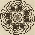 thumbnail image 1 of Ahgly Company Tapis d'Intérieur Lavable en Machine Carré Transitionnel Vanille Or, 5 Pieds Carré, 1 of 7