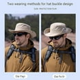 thumbnail image 4 of Boonie Hat, Sun Hat, 2 in 1 Muti-Functional Protection Hat Suit for Outdoor Activities, High-Performance Hat is A Must-have for Summer for Men and Women, Black, 4 of 7