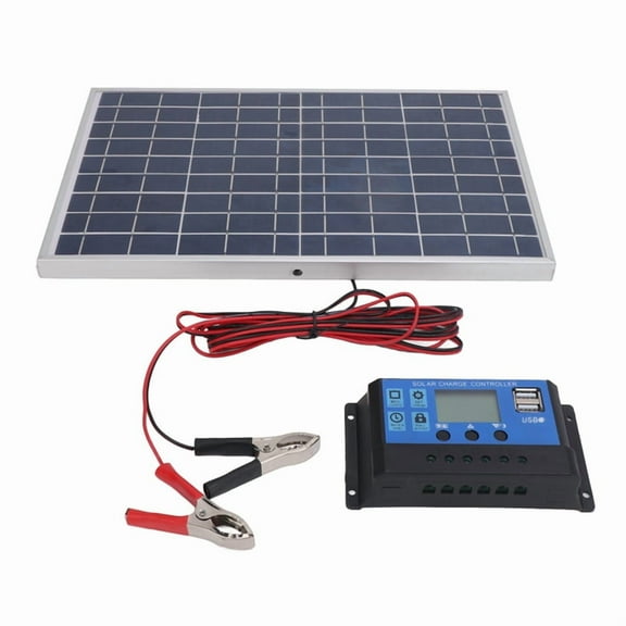 Solar Panel 10W 12V Polycrystalline IP65 Waterproof Portable 30A Solar Charge Controller Combo for Outdoor
