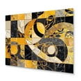 thumbnail image 2 of Designart "In Motion with Gold and Black IV" Abstract Shapes Metal Wall Art Prints, 2 of 5