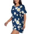 thumbnail image 2 of Bixox Women's Daisies Flowers Printed Pajama Set 2 Piece Lounge Set Top and Shorts Soft Pajamas, Shorts with Pockets, 2 of 7