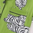 thumbnail image 7 of Womens Pajama Sets Tiger Print Short Sleeve Shorts With Collar Cardigan Sleepwear Loungewear Nightwear Nightclothes Homewear, 7 of 7