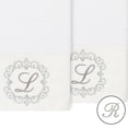 thumbnail image 2 of Authentic Hotel and Spa  100% Turkish Cotton Monica 2PC Embellished Hand Towel Set White R, 2 of 3