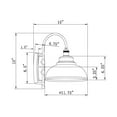 thumbnail image 4 of Forte Lighting 1690-01-04 1 Light 15" Tall Outdoor Wall Sconce - Black, 4 of 4