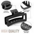 thumbnail image 4 of Wattne 8 Pack Black Big Hair Claw Clips for Women Large Claw Clip for Thin Thick Curly Hair 90's Strong Hold 4.33 Inch Nonslip Matte Jumbo Hair Clips, 4 of 4