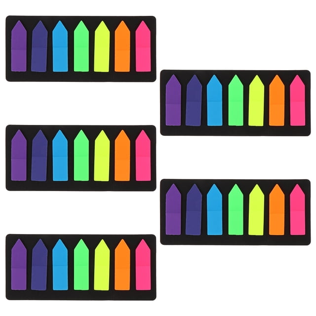 Shisuyan Colored Note Index Stickers Assorted Color 5 Sets 4.6X2X0.1In